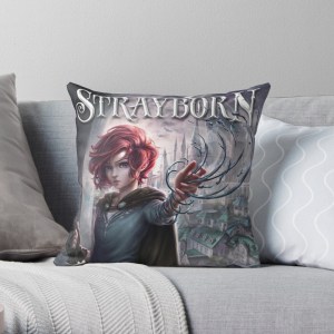 fantasy home decor, fantasy art decor, author E.E. Rawls, Draev Guardians merch, fantasy book series swag, fantasy book merch, fantasy book pillow, fantasy book accessories, book apparel, book swag pillow, fantasy book art, vampire books, gold pillow, red pillow, vampire pillows, red wings, gold wings, wings art pillow, bat wings pillow, dragon pillow,