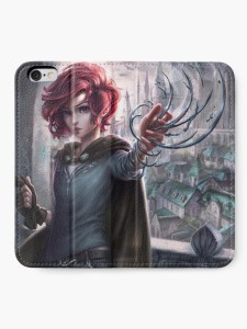 fantasy phone case, book swag phone case, art iphone case, fantasy book merchandise, fantasy book swag, strayborn, draev guardians, author E.E. Rawls, red hair girl, fantasy castle, fantasy landscape,