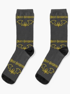 Draev Guardians merch, fantasy book series swag, fantasy book merch, fantasy book socks, book apparel, book swag clothing, fantasy book art, vampire books, vampire socks, vampire clothes, red wings, gold wings, wings art socks, bat wings socks, dragon socks,