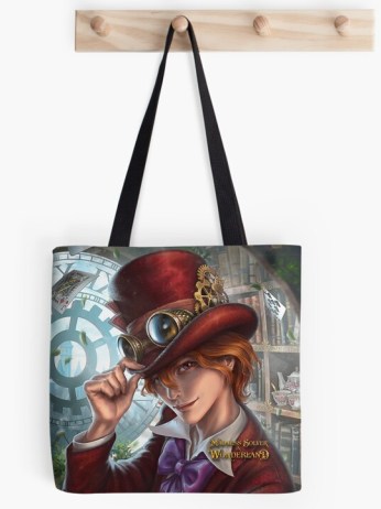 Madness Solver in Wonderland, author E.E. Rawls, wonderland books, alice in wonderland books, alice in wonderland art, alice in wonderland apparel, alice in wonderland bag, wonderland bags, boy steampunk art apparel, steampunk art bag, steampunk wonderland books, steampunk wonderland art, steampunk wonderland series, new wonderland book series, steampunk wonderland handbag, alice in wonderland tote bag,